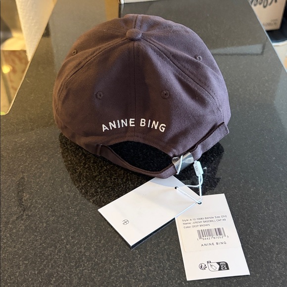 Anine Bing Jeremy baseball cap, deep brown - NWT - Picture 4 of 9